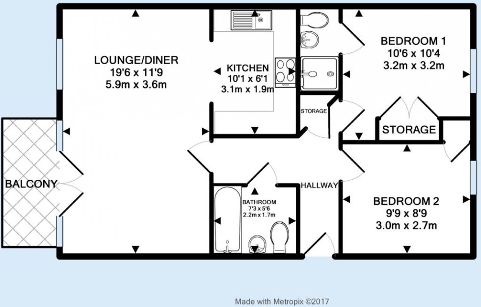 Floorplan for Portishead, Bristol, Somerset