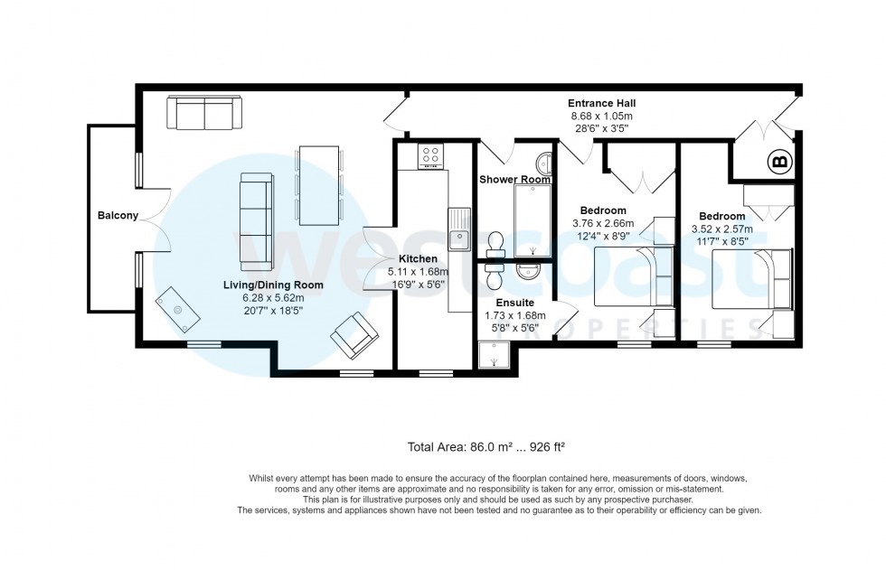 Floorplan for Portishead, Bristol, Somerset