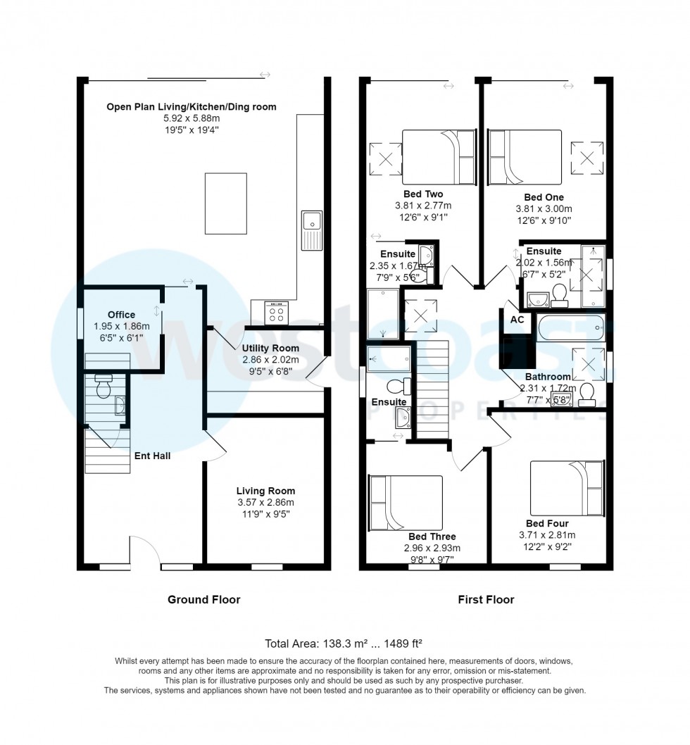 Floorplan for Portishead, Bristol, Somerset