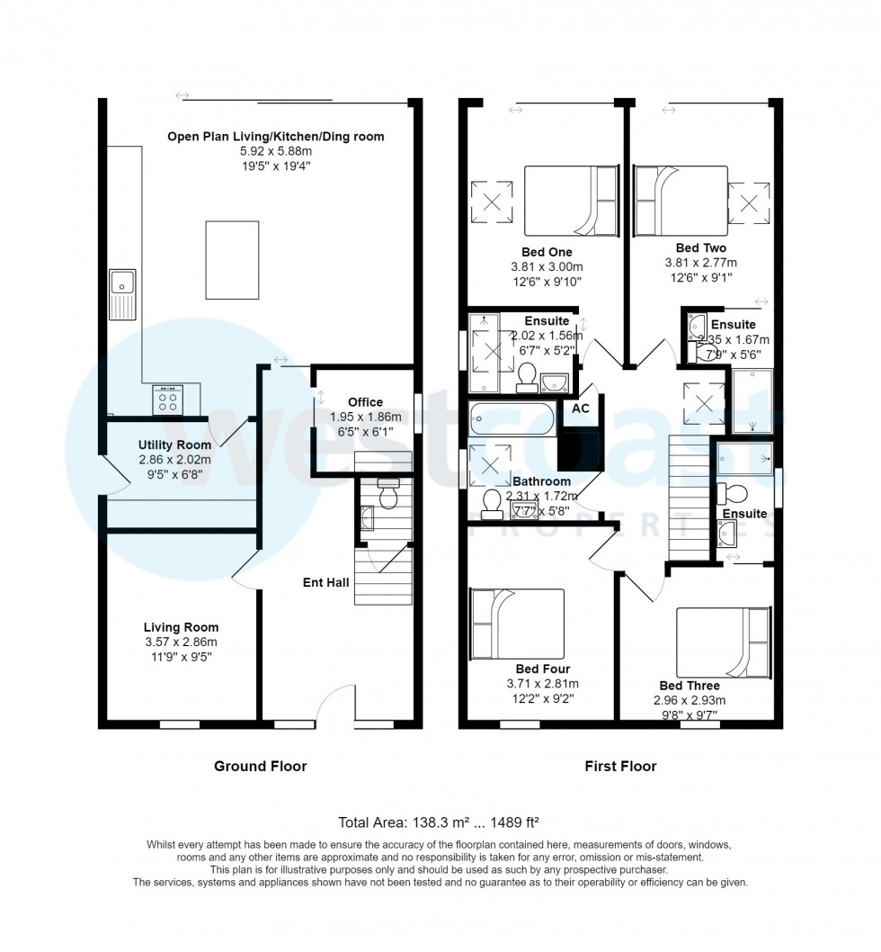 Floorplan for Portishead, Bristol, Somerset