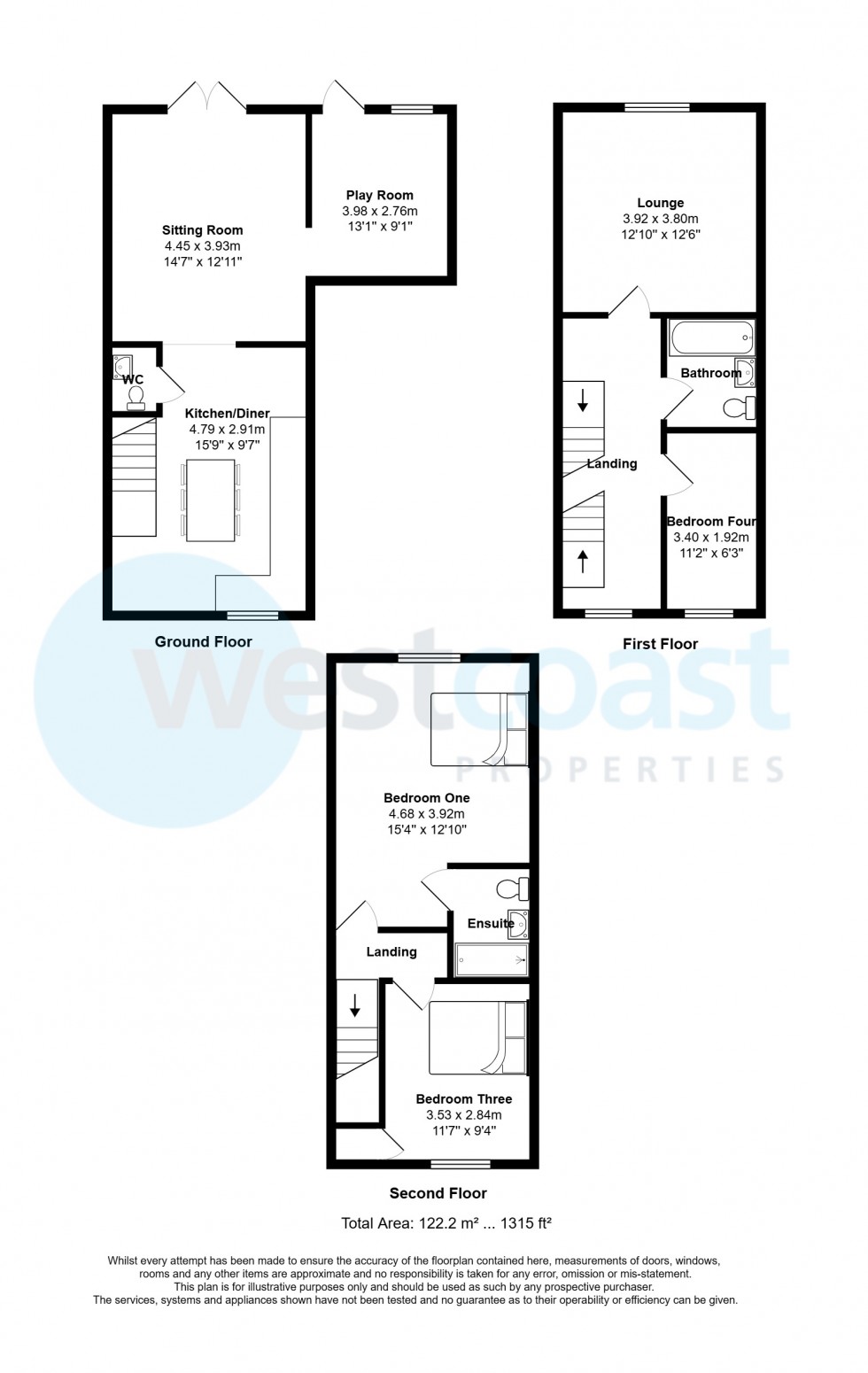 Floorplan for Portishead, Bristol, Somerset