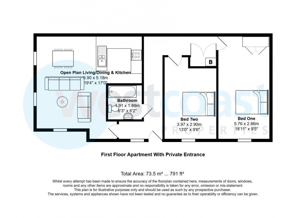 Floorplan for Port Marine, Portishead, North Somerset