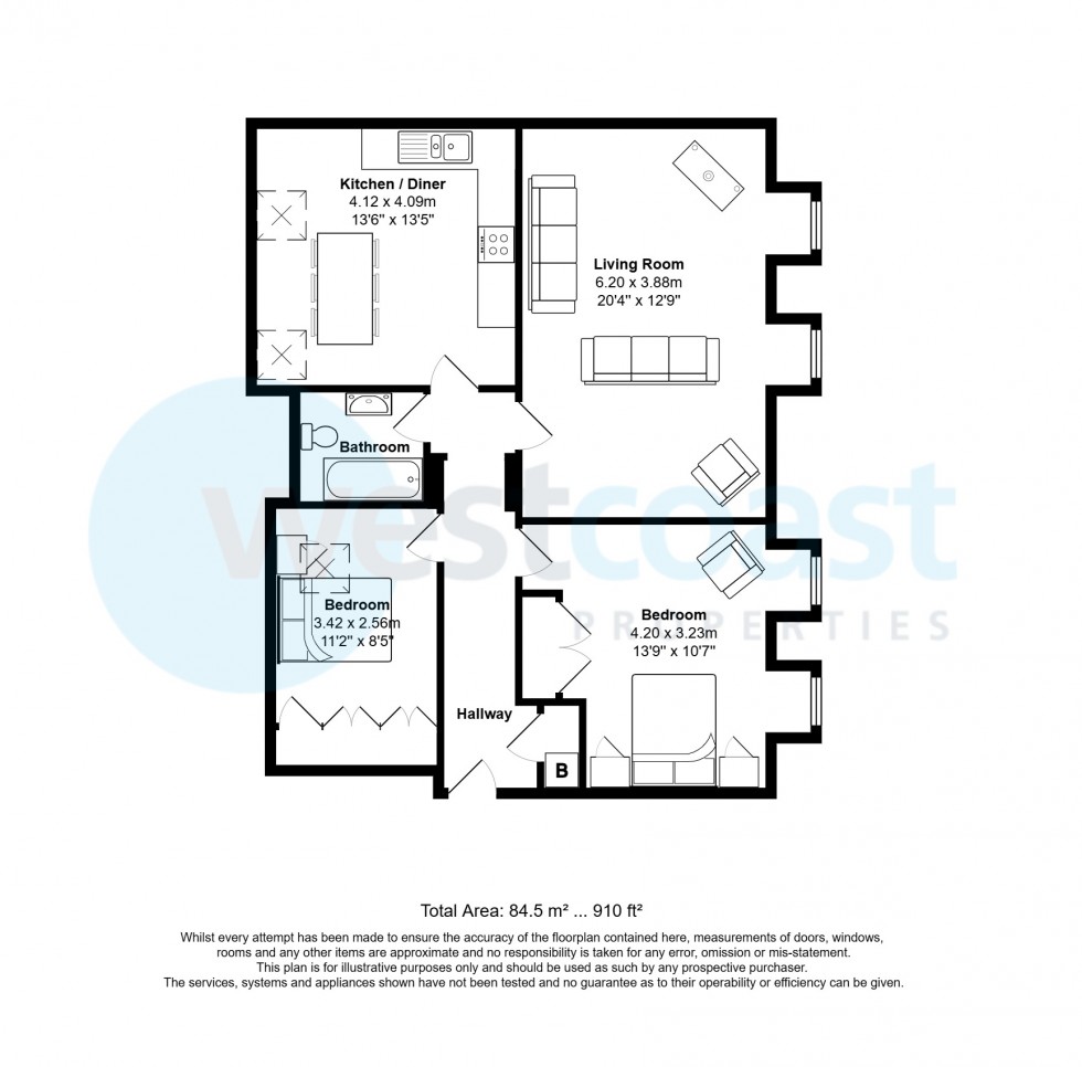 Floorplan for Lower Burlington Road, Portishead, North Somerset