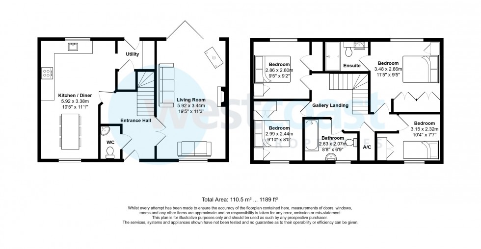 Floorplan for Portishead, Bristol, Somerset