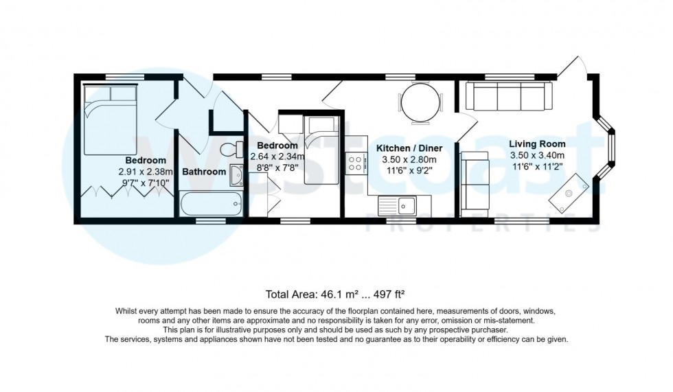 Floorplan for Down Road, Portishead, Bristol